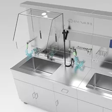 Medical instrument cleaning workstation