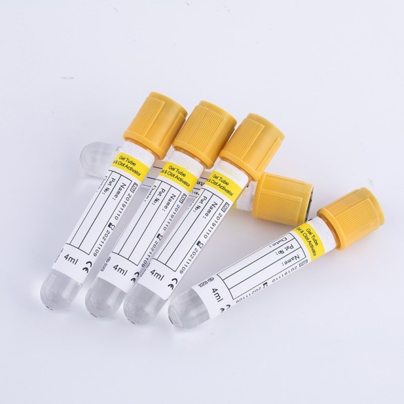 Separation gel/coagulant blood collection tubes